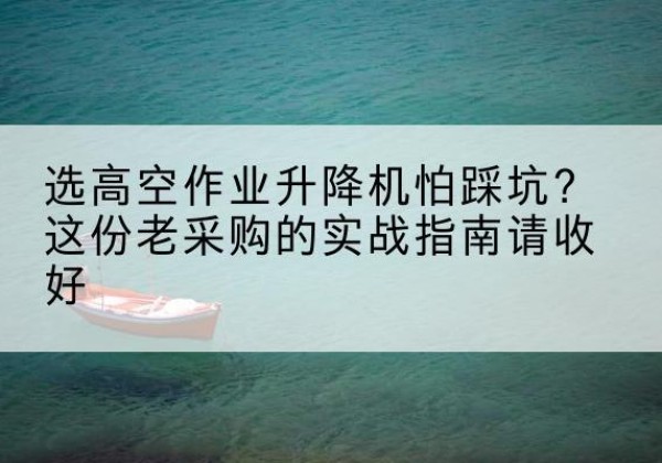 钦南高空作业升降机厂家推荐-选高空作业升降机怕踩坑？这份老采购的实战指南请收好